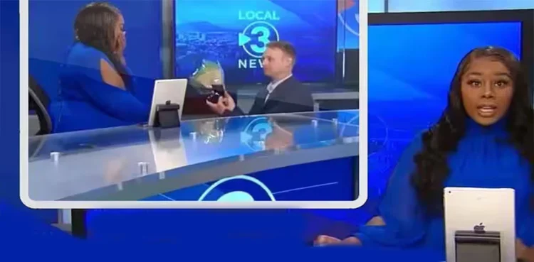 What suddenly happened to the female anchor reading the news in the studio? the video went viral